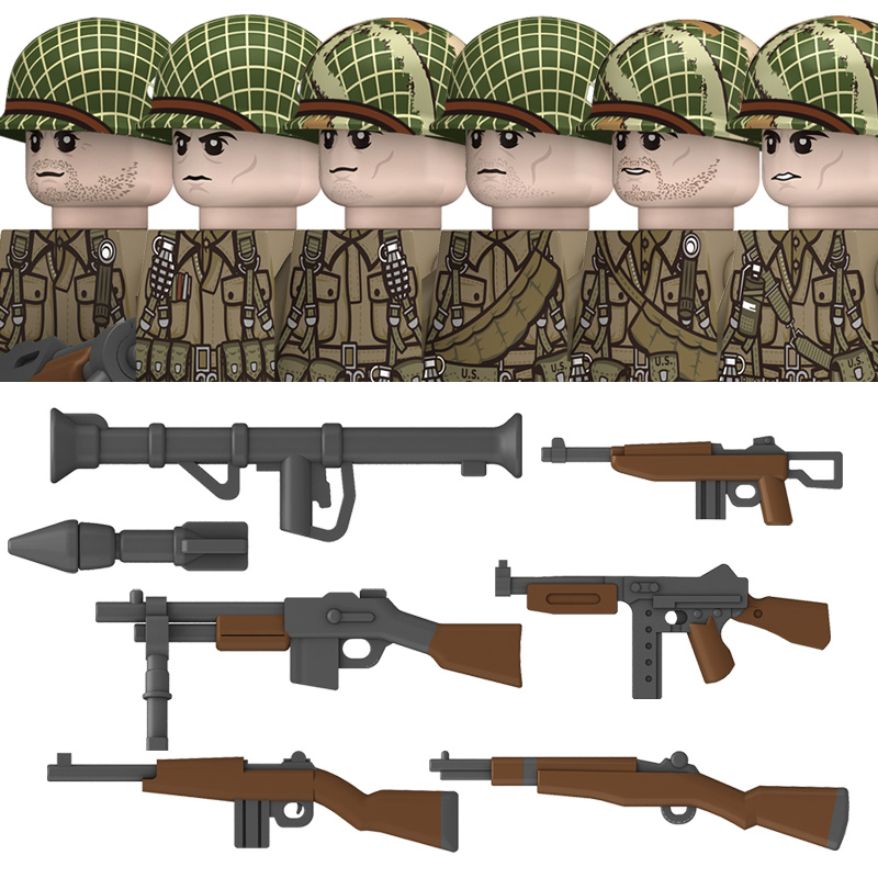 Lego Minifigure Holder - WW2 US 101st Divisi Lintas Udara