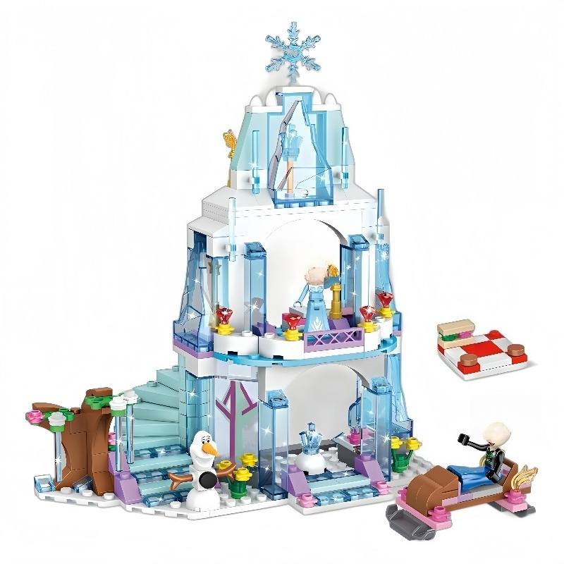 Lego Set Technic - Set Blok Bangunan Kastil Es Elsa,