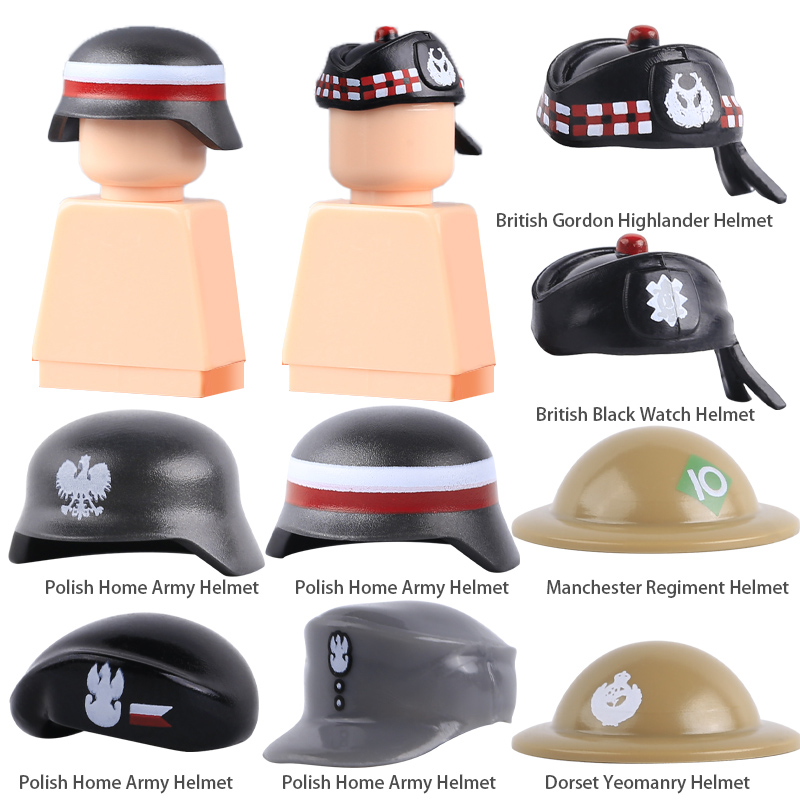 Blok Bangunan Topi Militer Pol - Lego Minifigure Holder ulasan dan harga